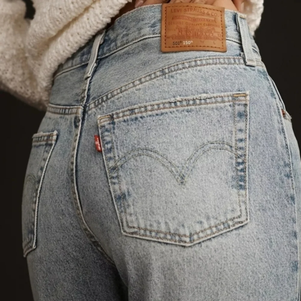 Levi's 501 Jeans Patchwork Daisy Flower - Picture 8 of 12